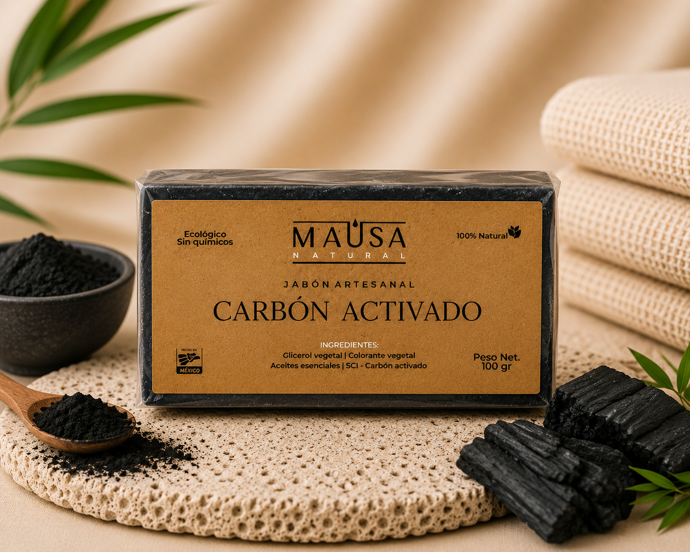 Activated Charcoal Soap Bar – Handmade Deep Cleansing & Purifying Soap | 100g